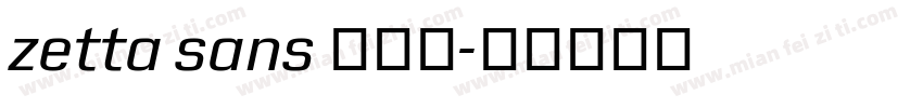 zetta sans 半粗体字体转换